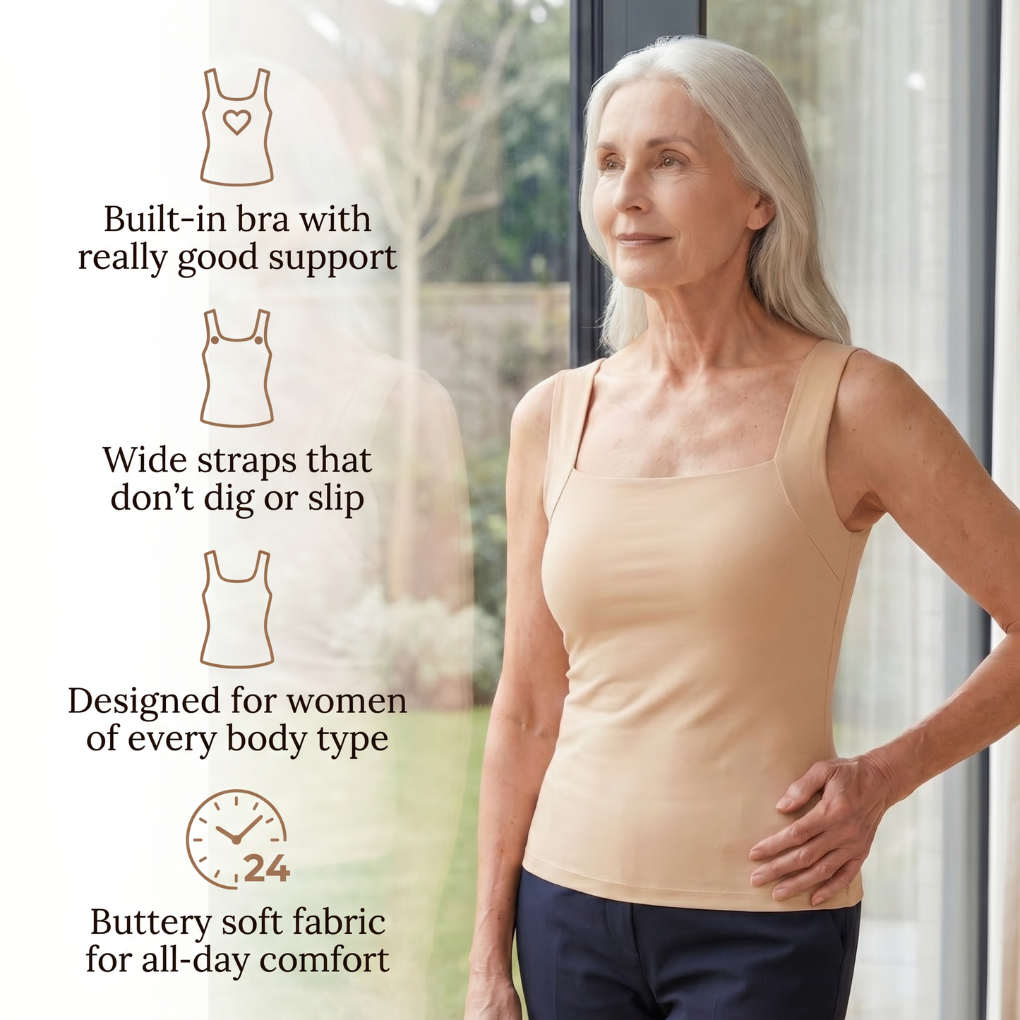 Velcy Built-In Bra Comfort Shaper Tank